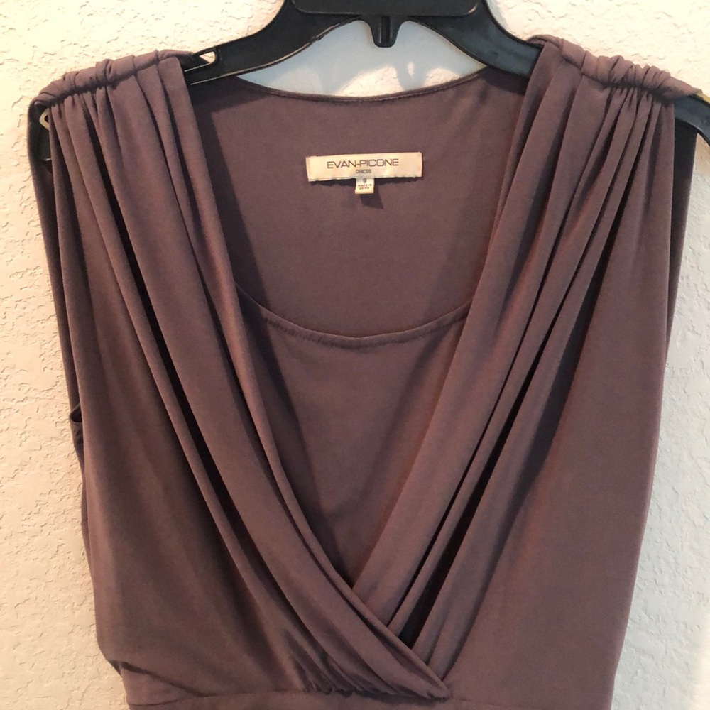 Size 8, ruched shift dress, Smokey grey